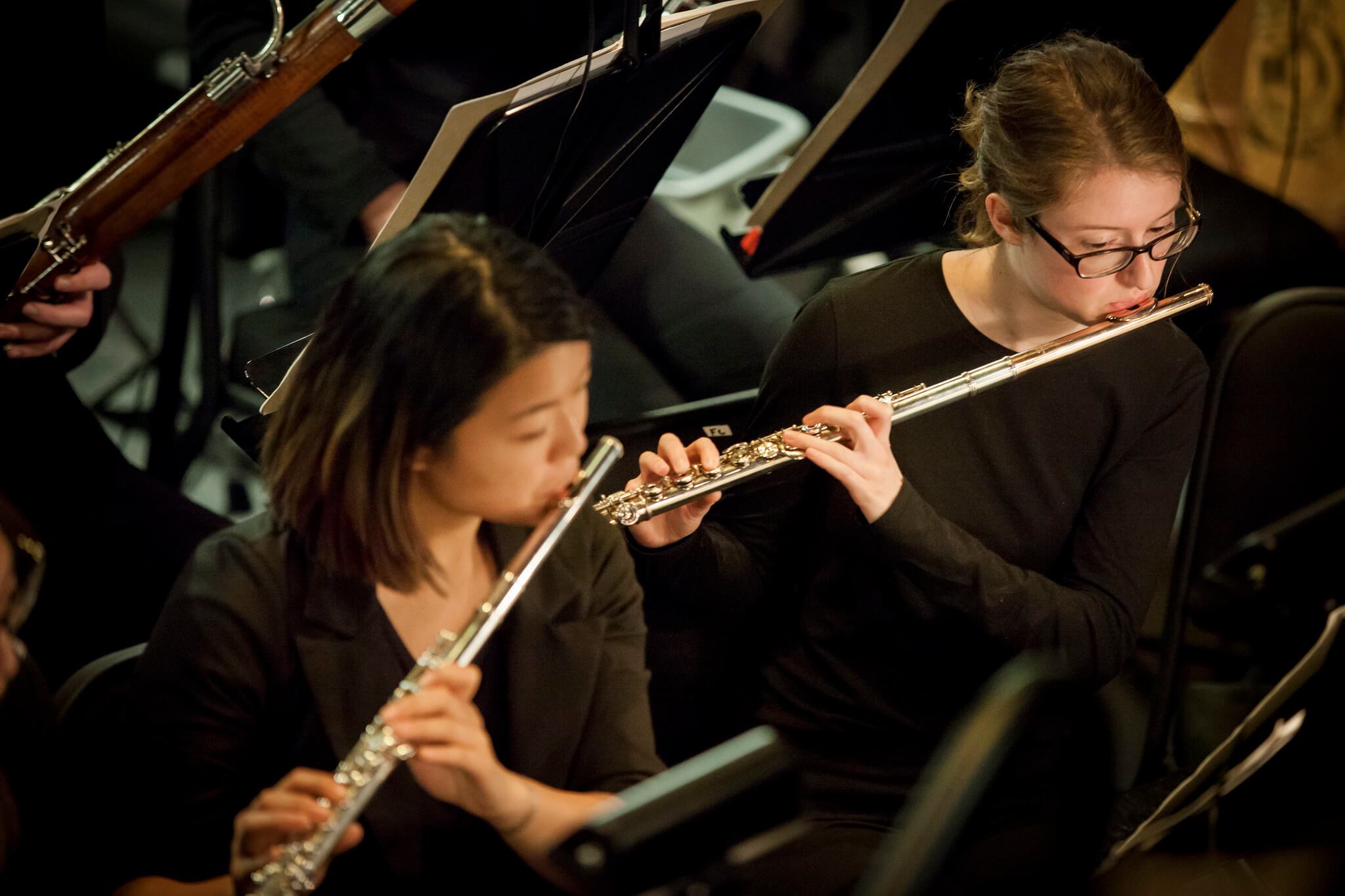 GirlsPlayingFluteIn a Pit orchestra