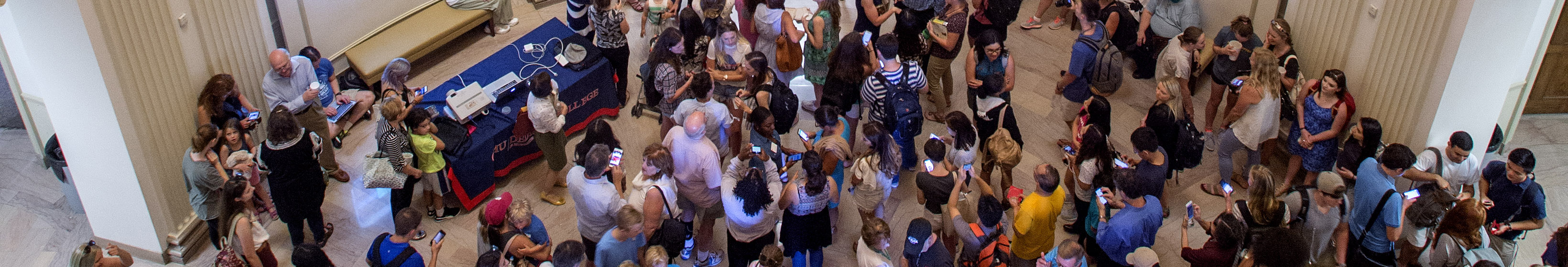 crowd in dallas hall