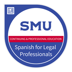 SMU Spanish for Legal Professionals Certificate badge image