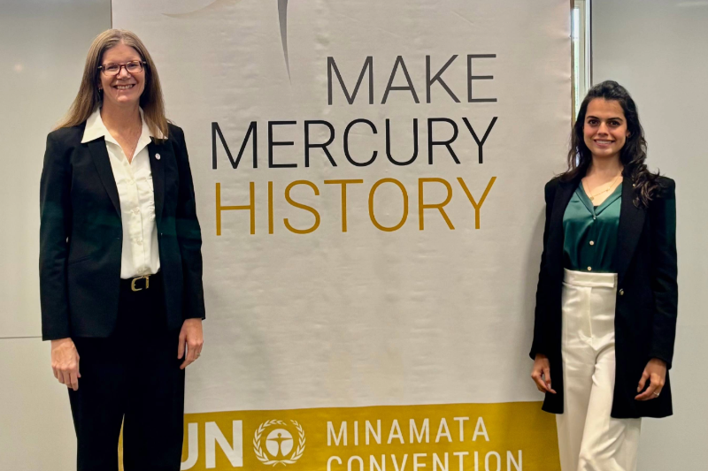 CEE PhD student Linda Jaramillo-Urrego, alongside advisor Dr. Kathleen Smits, presents revolutionary, community-driven solutions to mercury reduction on the global stage, representing Lyle at the prestigious United Nations COP-6 Conference in Geneva.