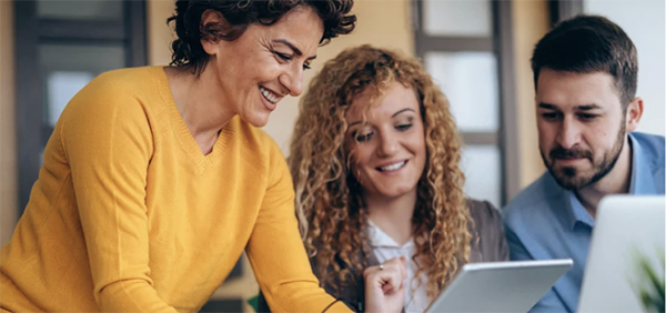 Students and instructor working together